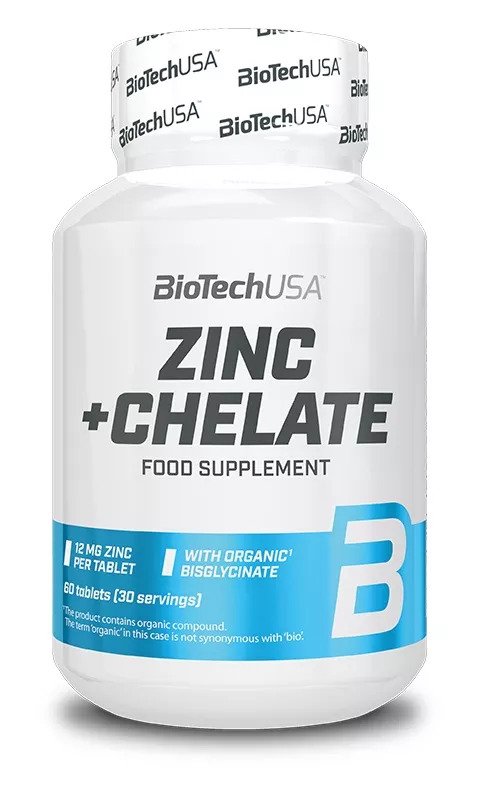 BioTechUSA Zinc + Chelate - 60 tablets - Sports Supplements at MySupplementShop by BioTechUSA