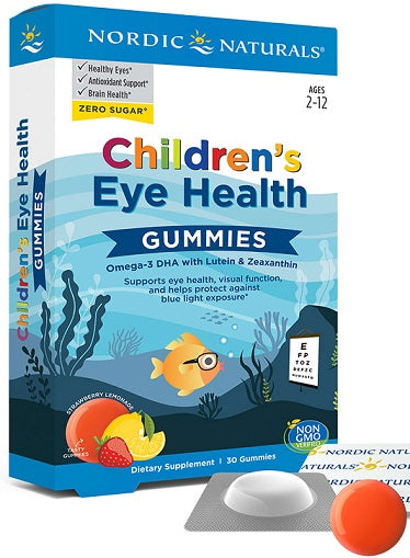 Nordic Naturals Children's Eye Health, Strawberry Lemonade - 30 Gummies - Vitamins & Minerals at MySupplementShop by Nordic Naturals