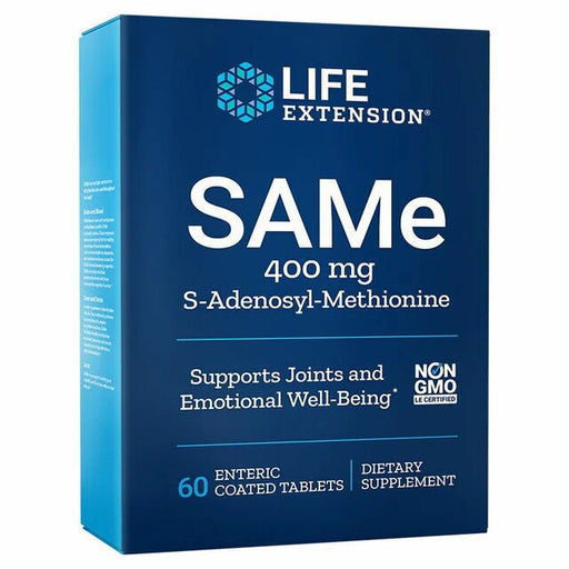 Life Extension SAMe S-Adenosyl-Methionine, 400mg - 60 enteric coated tabs - Joint Support at MySupplementShop by Life Extension