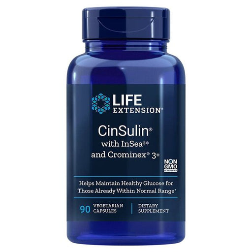 Life Extension CinSulin with InSea2 & Crominex 3+ - 90 vcaps - Slimming and Weight Management at MySupplementShop by Life Extension