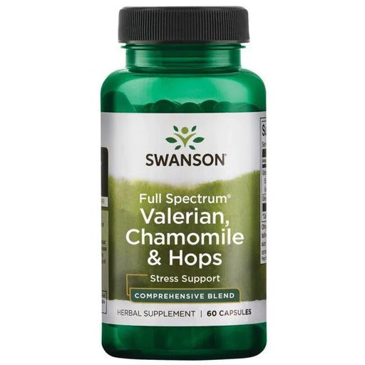 Swanson Full Spectrum Valerian, Chamomile & Hops - 60 caps - Health and Wellbeing at MySupplementShop by Swanson