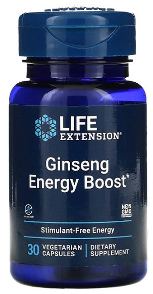 Life Extension Ginseng Energy Boost - 30 vcaps - Health and Wellbeing at MySupplementShop by Life Extension