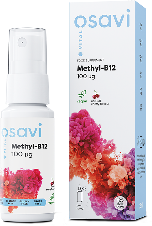 Osavi Methyl-B12 Oral Spray, 100mcg (Cherry) - 25 ml. - Vitamin B12 at MySupplementShop by Osavi