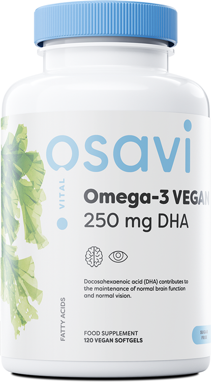 Osavi Omega-3 Vegan, 250mg DHA - 120 vegan softgels - Omega-3 at MySupplementShop by Osavi