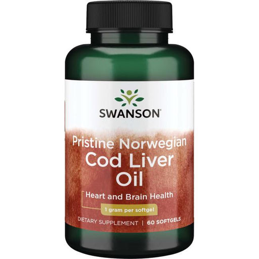 Swanson Pristine Norwegian Cod Liver Oil, 1000mg - 60 softgels - Omegas, EFAs, CLA, Oils at MySupplementShop by Swanson