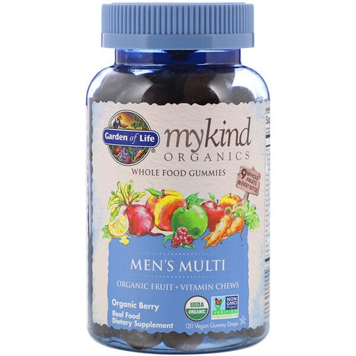 Garden of Life Mykind Organics Men's Multi Gummies, Organic Berry - 120 vegan gummy drops - Health and Wellbeing at MySupplementShop by Garden of Life