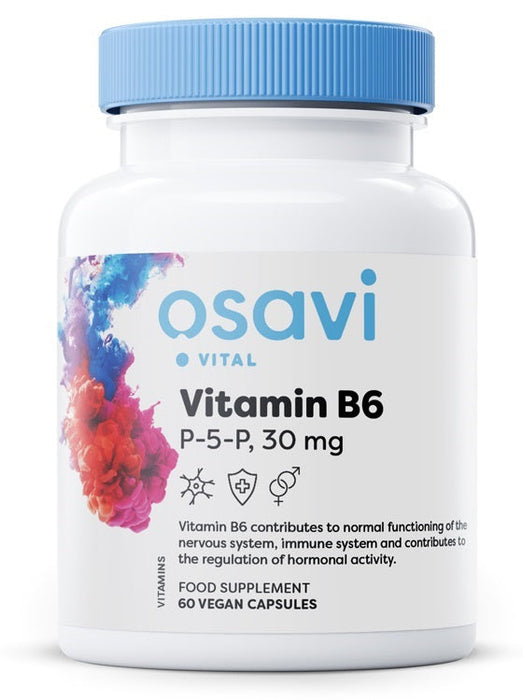 Osavi Vitamin B6 - P-5-P, 30 mg - 60 vegan caps - Vitamin B6 at MySupplementShop by Osavi