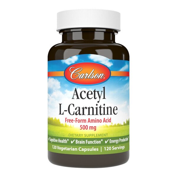 Carlson Labs Acetyl L-Carnitine, 500mg - 120 vcaps - Health and Wellbeing at MySupplementShop by Carlson Labs