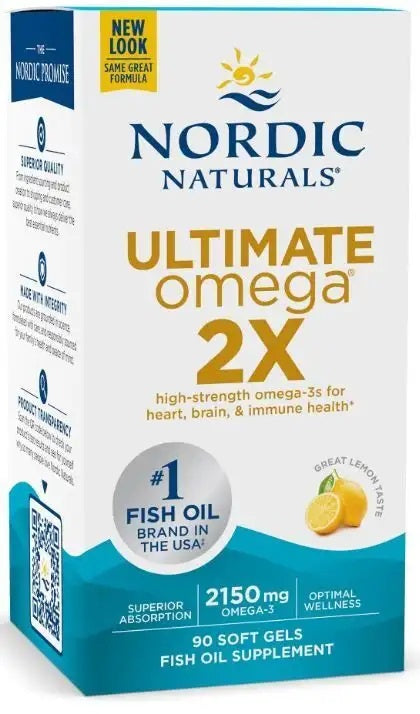 Nordic Naturals Ultimate Omega 2X, 2150mg Lemon - 90 softgels - Default Title - Health and Wellbeing at MySupplementShop by Nordic Naturals