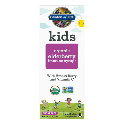 Garden of Life Kid's Organic Elderberry Immune Syrup - 116 ml. - Default Title - Health and Wellbeing at MySupplementShop by Garden of Life