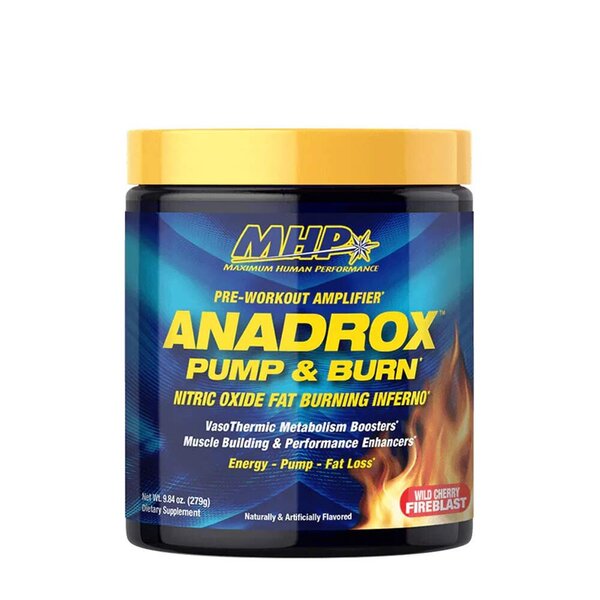 MHP Anadrox PreWorkout Pump & Burn Wild Cherry Fireblast  279g - Nitric Oxide Boosters at MySupplementShop by MHP