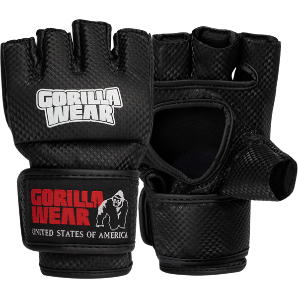 Gorilla Wear Manton MMA Gloves (With Thumb) - Black/White - L/XL - MMA Gloves at MySupplementShop by Gorilla Wear